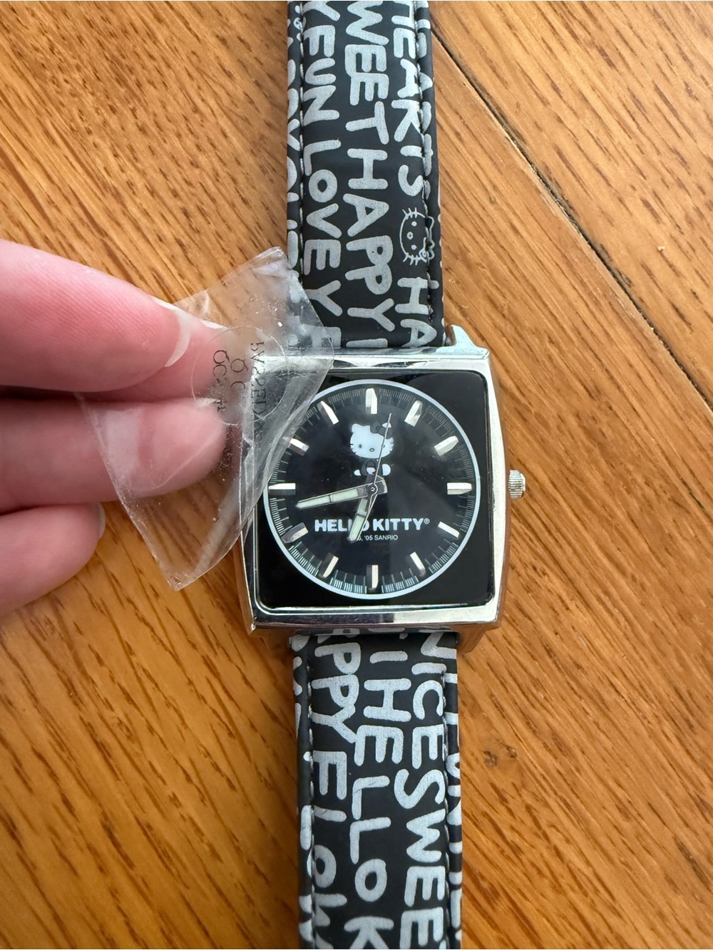 Hello Kitty Black and White Graphic Strap Watch
